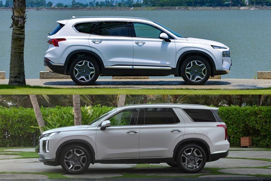 Hyundai Palisade Exclusive và SantaFe Prestige