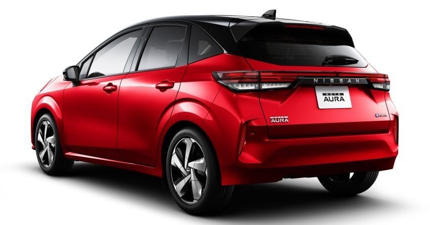 ... và thiết kế đằng sau của Nissan Note Aura 2022