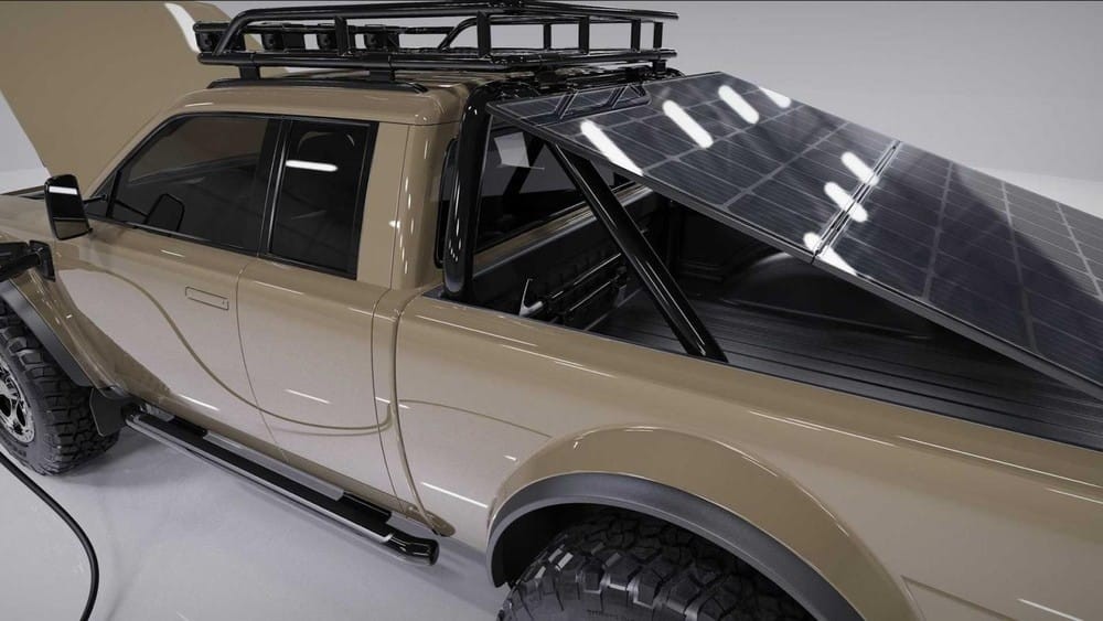 Pin mặt trời gắn trên thùng xe của Alpha Wolf Plus Pin mặt trời gắn trên thùng xe của Alpha Wolf Plus