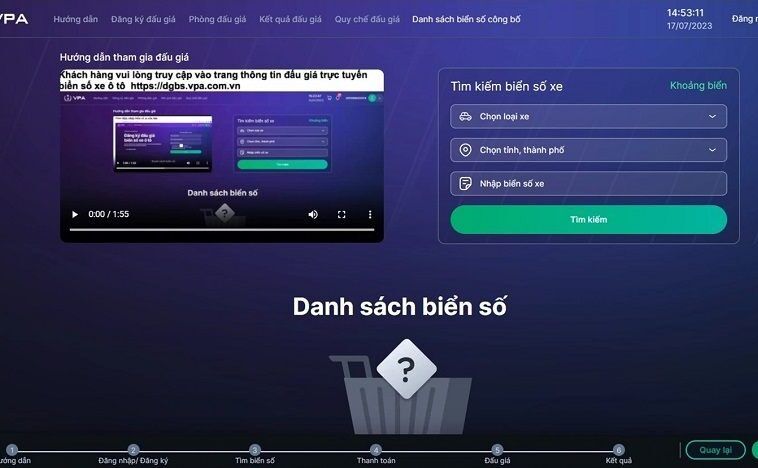 đấu giá biển số