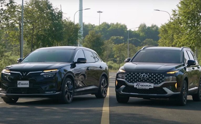 So sánh VinFast VF8 và Hyundai Santafe 2.2