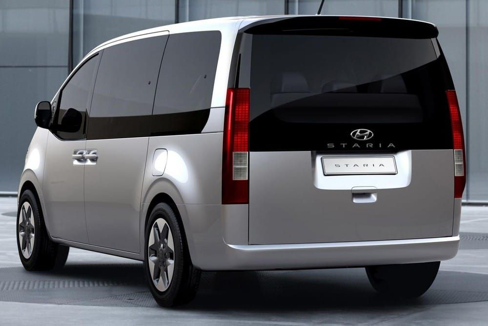Thiết kế bên sườn và đằng sau của Hyundai Staria 2021 bản cấp thấp Thiết kế bên sườn và đằng sau của Hyundai Staria 2021 bản cấp thấp
