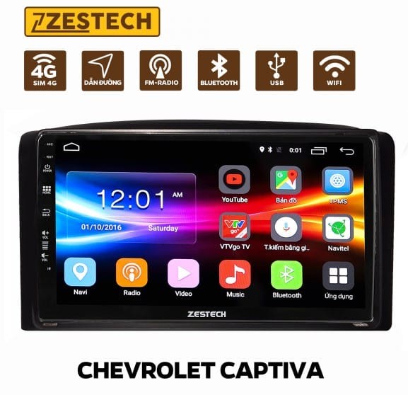 Màn hình DVD android Zestech zin theo xe