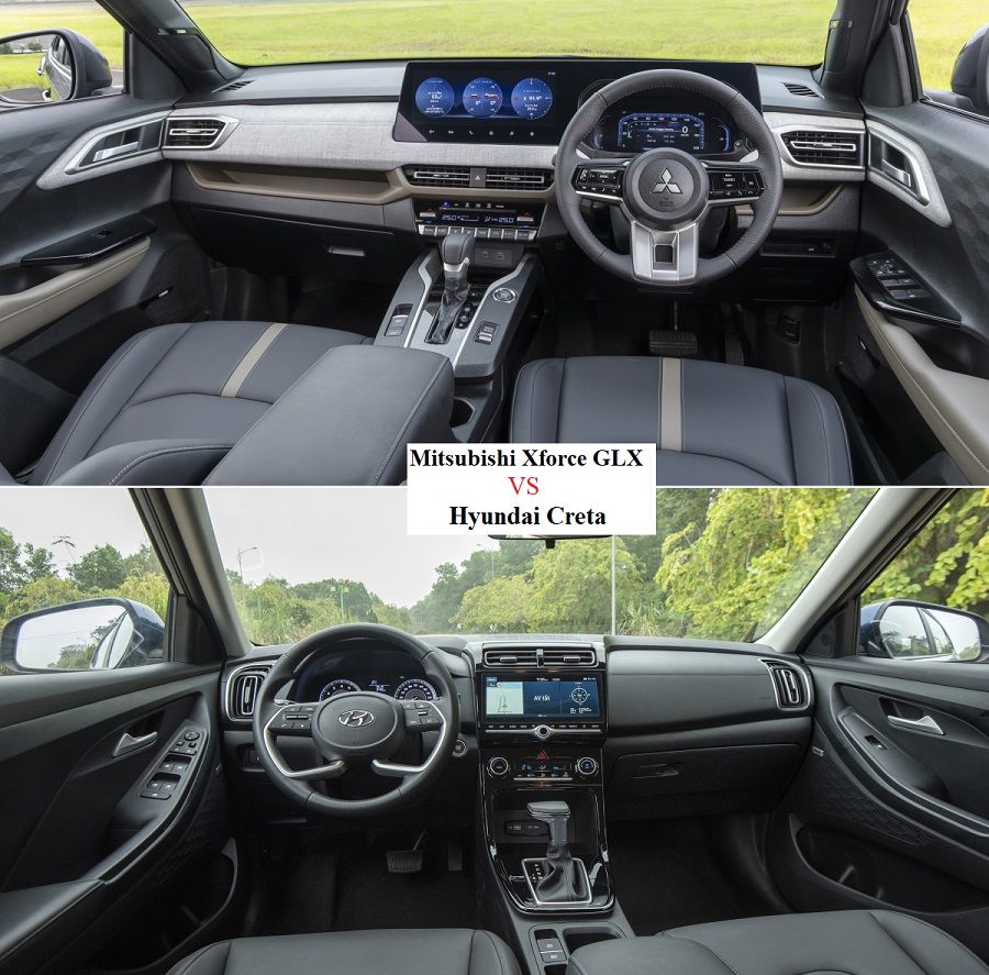 Nội thất Hyundai Creta Tiêu Chuẩn và Mitsubishi Xforce GLX