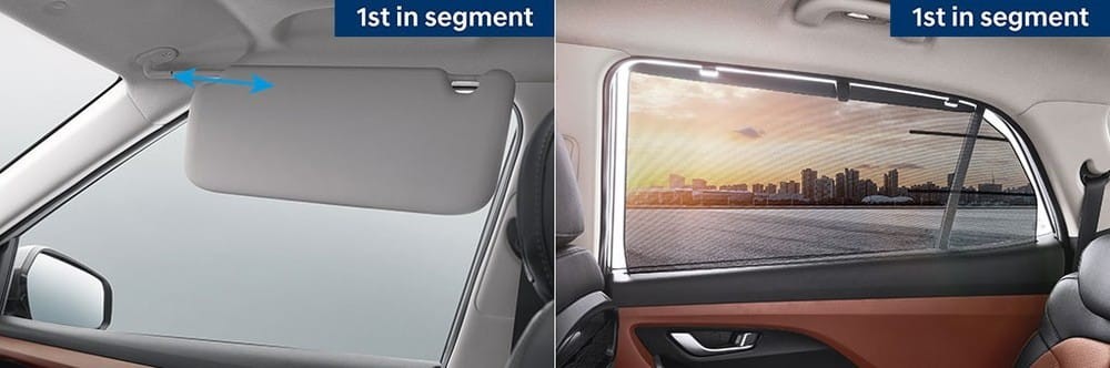 Tấm che nắng ở ghế trước và rèm phía sau của Hyundai Alcazar 2021 Tấm che nắng ở ghế trước và rèm phía sau