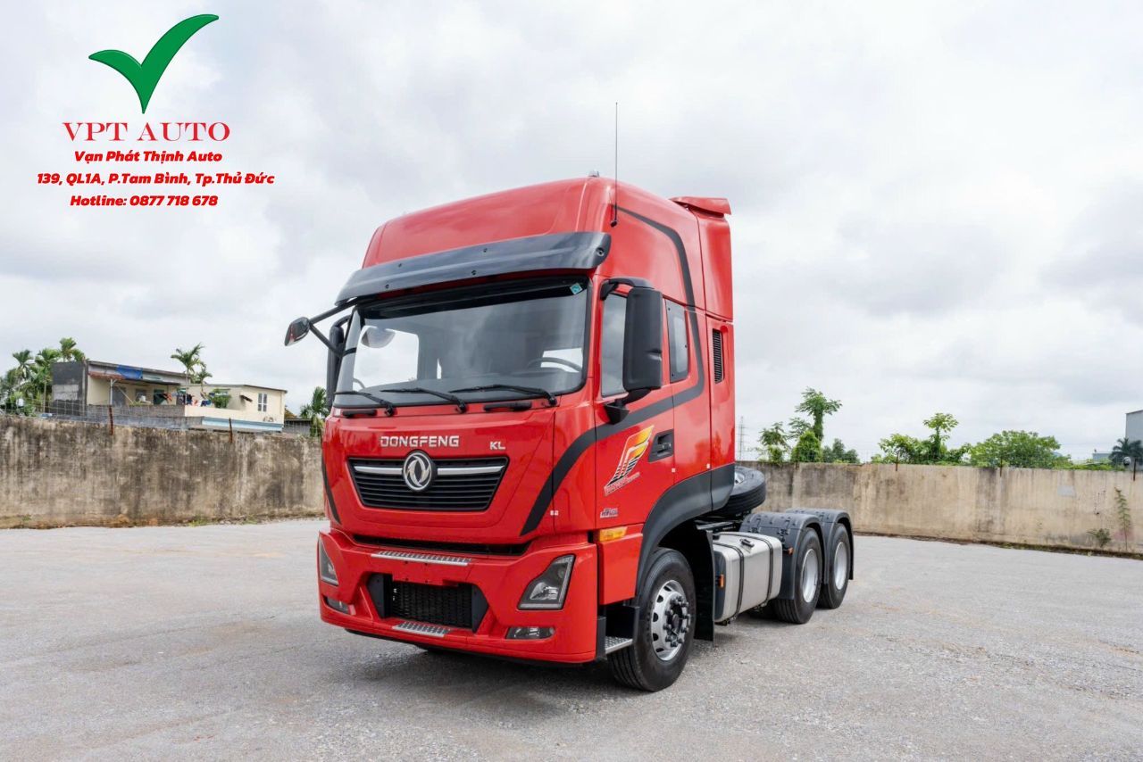 Bán xe đầu kéo Dongfeng 420hp 2024 nhập khẩu màu đỏ
