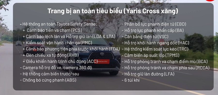 an toàn Yaris Cross