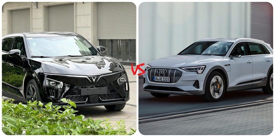 VinFast VF7 và Audi E-Tron Quattro 50