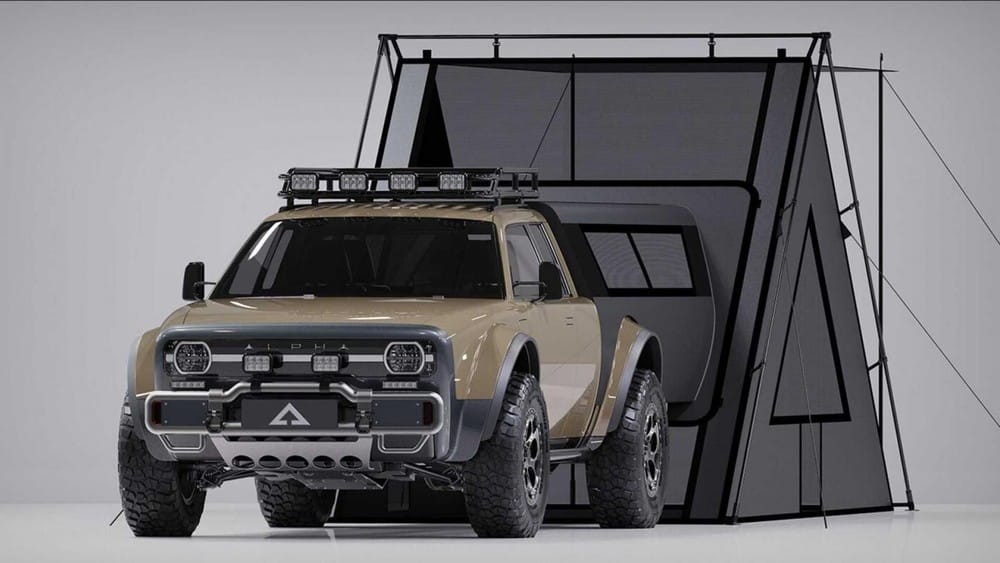 Phía trước của Alpha Wolf Plus khi mở lều Phía trước của Alpha Wolf Plus khi mở lều