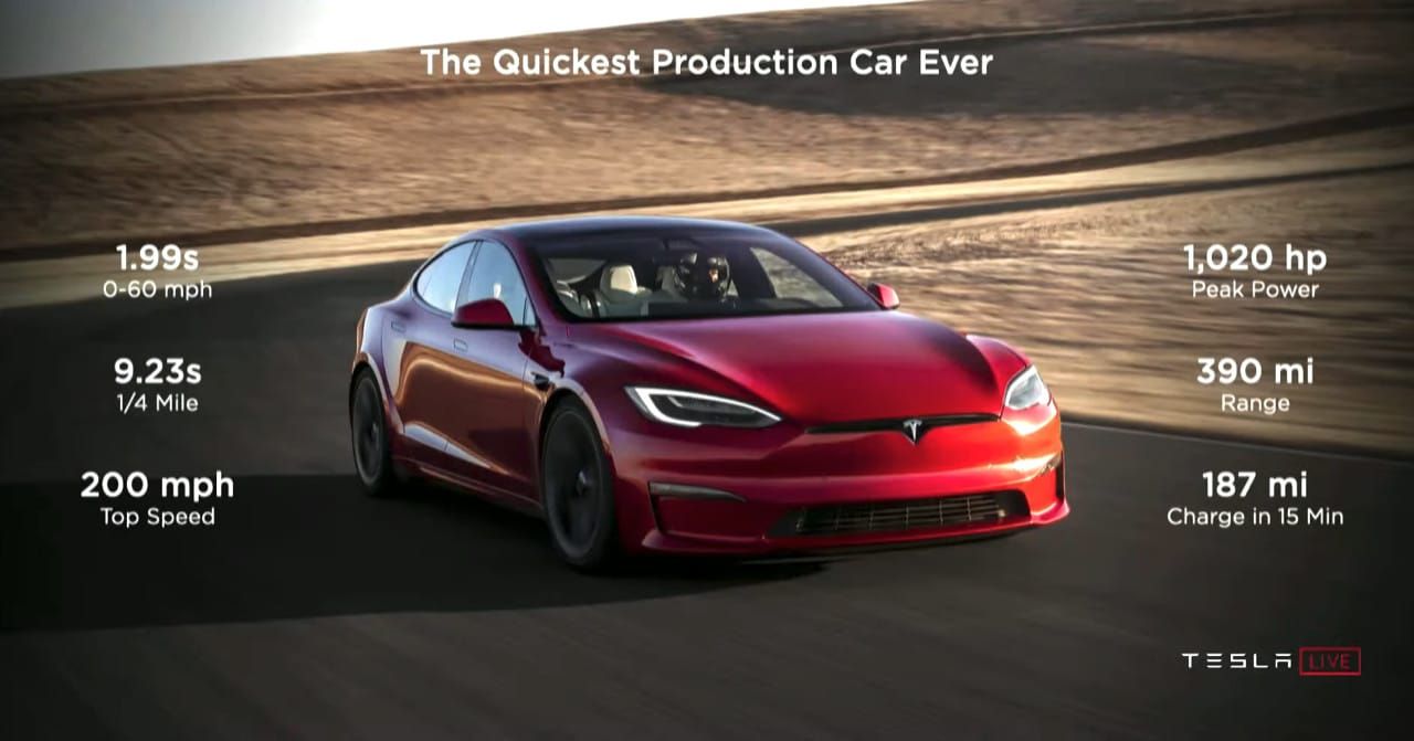 Xe điện Tesla Model S Plaid 2022: "Nhanh hơn xe Porsche, an toàn hơn xe Volvo"