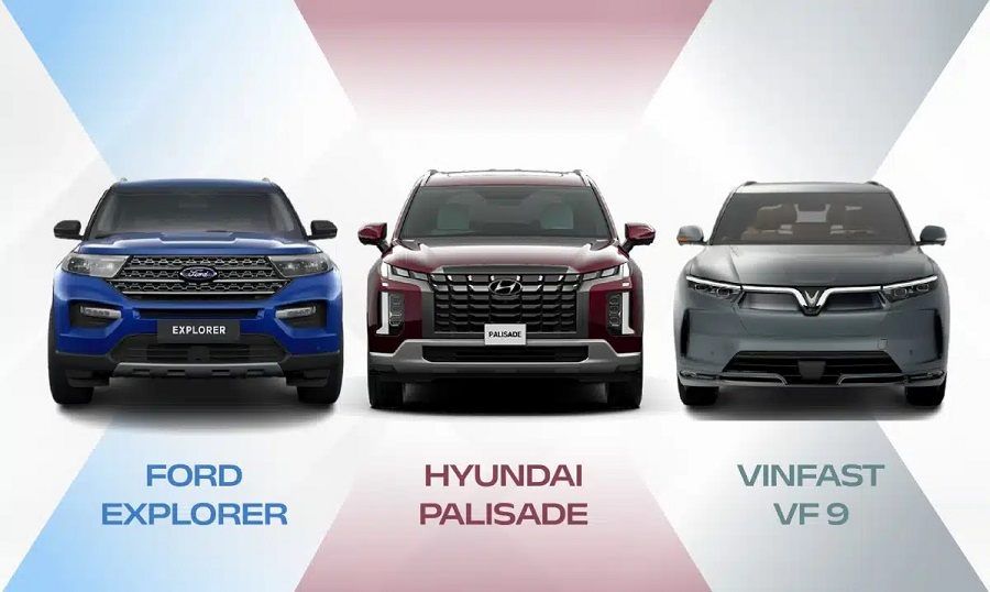 So sánh SUV tầm giá 1 tỷ 5 : VinFast VF 9, Hyundai Palisade, Kia Carnival, Ford Everest
